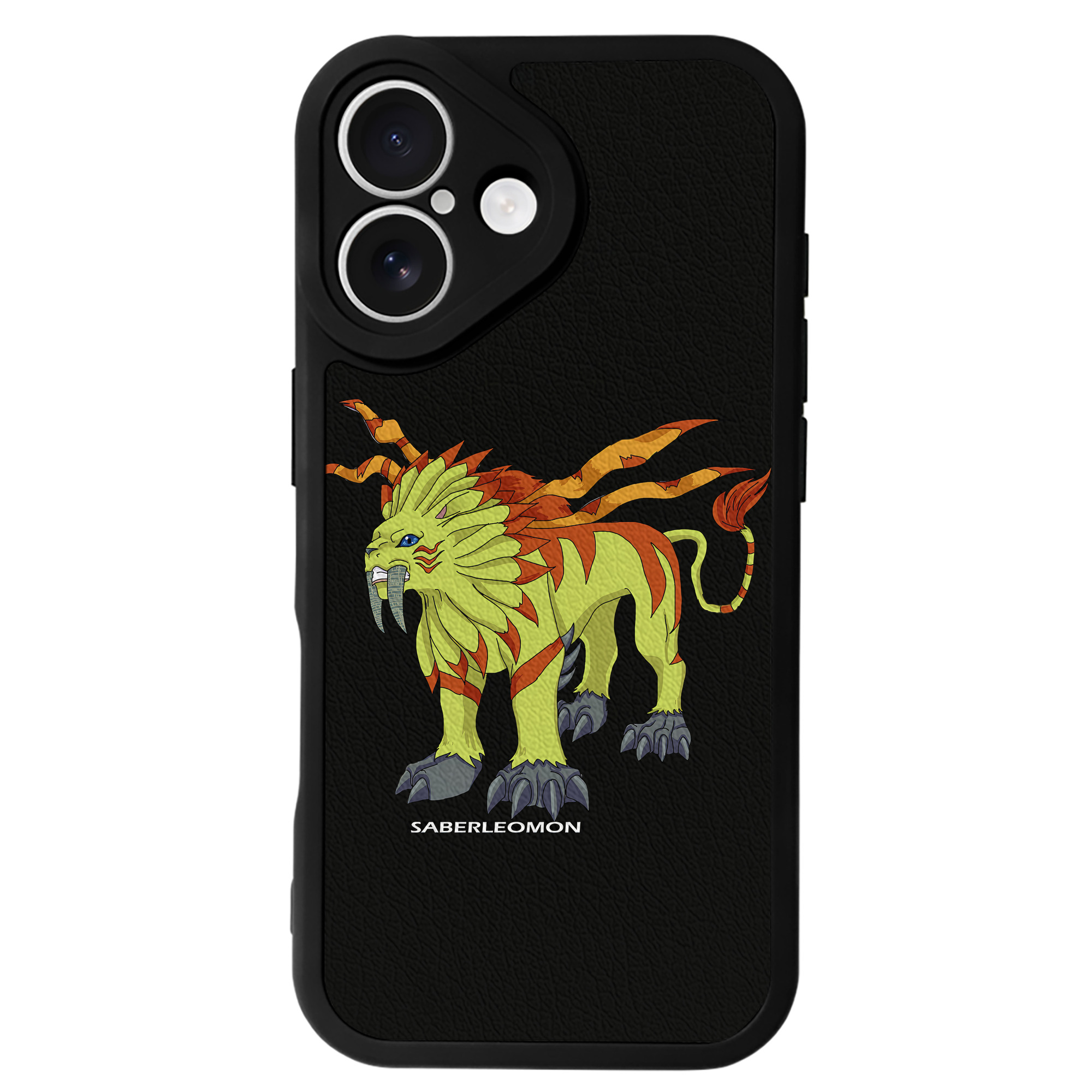 （画像用） Digimon デジタルモンスター/デジモン 【iPhone 16シリーズ対応】シリコンスマホケース（レザー調） 材質：シリコン